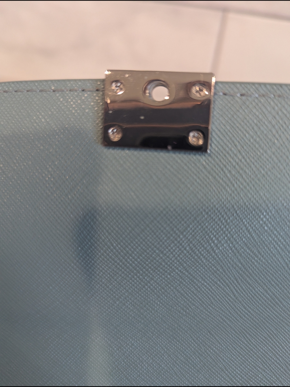Botkier New York Lennox Blue Suede & Leather Chain Mini Shoulder Bag - Picture 8 of 10